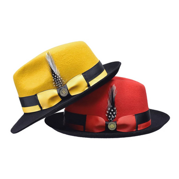 Caeser 2-Tone Wool Felt Fedora Hat