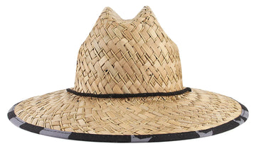 Handmade Straw Beach Sun Hat Wide Brim Jazz Panama Style Lifeguard Hat