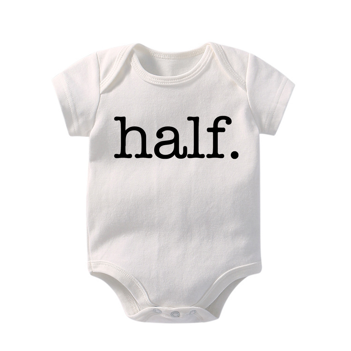 Vintage Half Birthday Bodysuit For Baby Chicmatchy