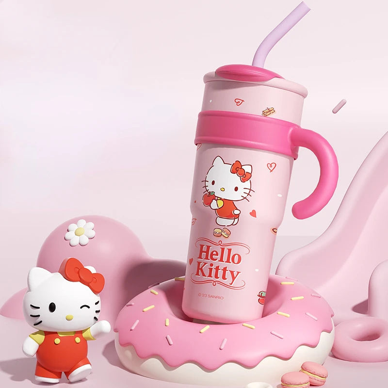 1200ML Cute Hello Kitty Thermos Bottle High Capacity Stainless Steel