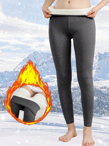 Women Winter Thermal Fleece Lined Leggings