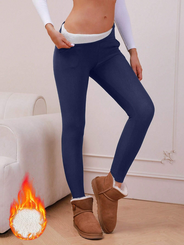 Fleece Lined Thick Pocket Leggings