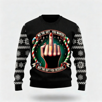 Funny Pattern Design - Black Holiday Icon Sweater