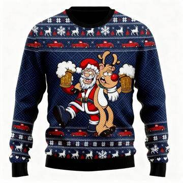 Loud, Proud & Unmissable: Goofy Pattern Print Ugly Christmas Sweater