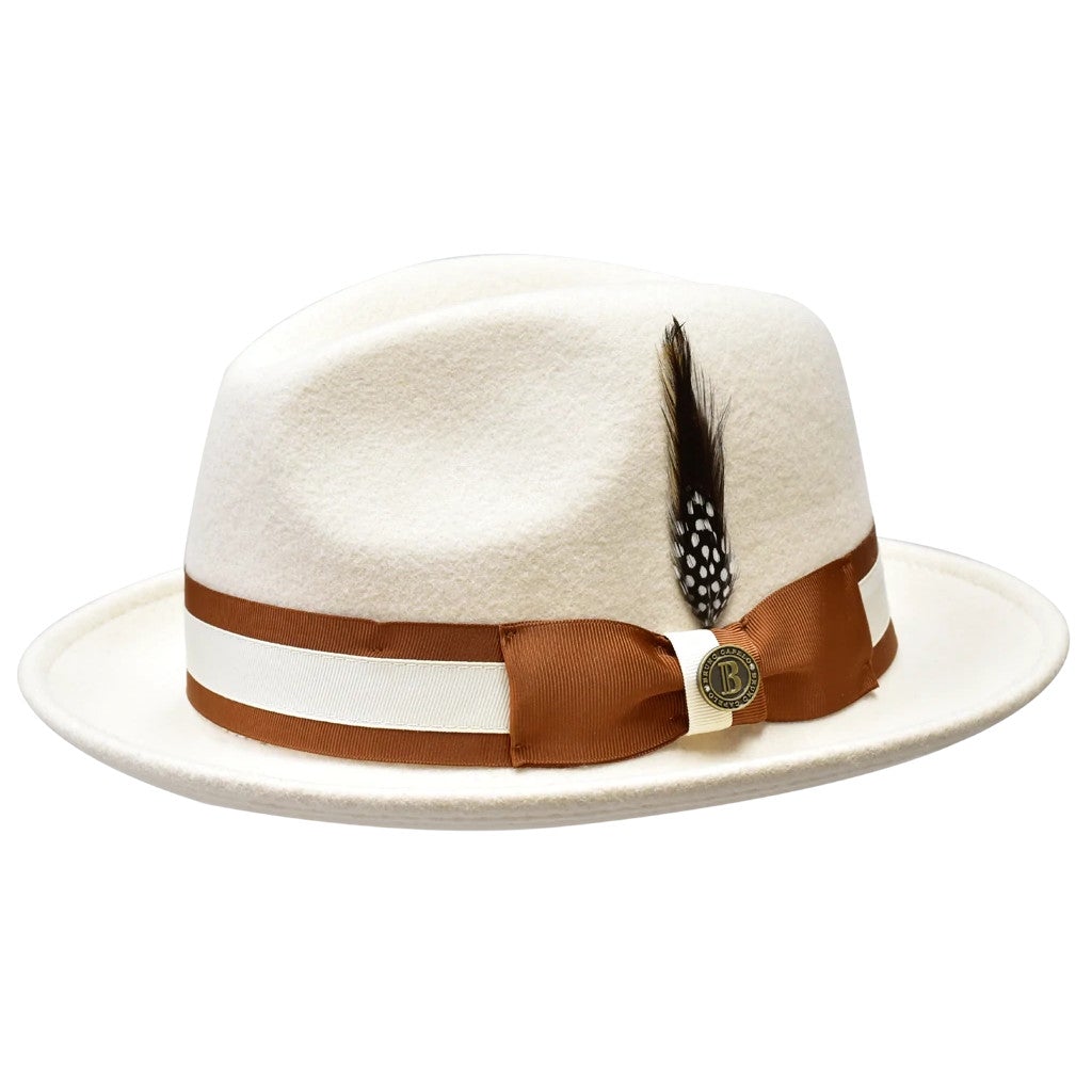 Old-World Charm Chapeau The Zane ZA-404 Bone/Cognac