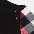Christmas pajamas, Family Look Pajamas,alphabet prints and cartoon prints, patchwork tops and plaid pants - slickdapper