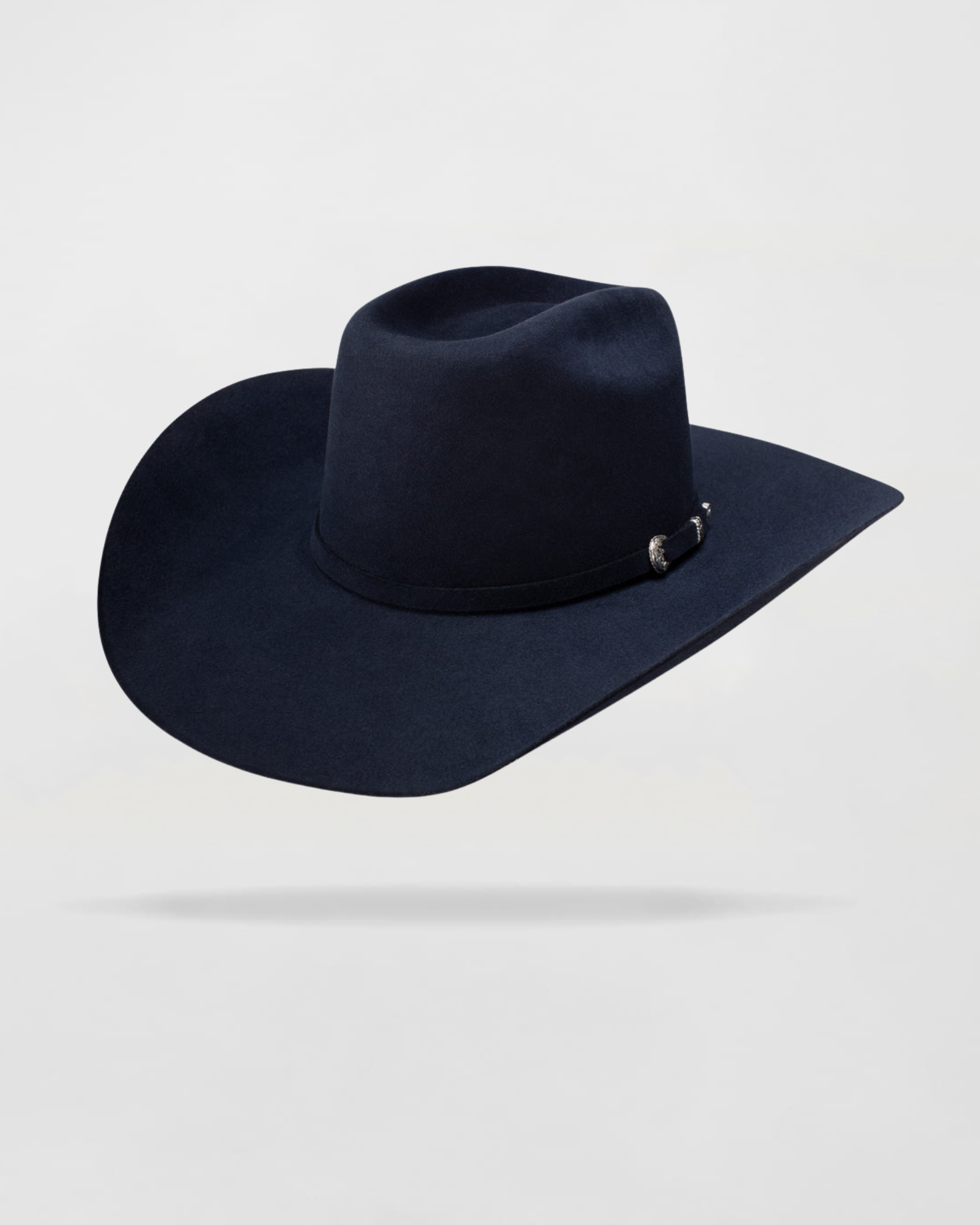 Rustic Rider Felt Cowboy Hat in Navy