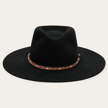 Elegant Wide Brim Felt Fedora Hat