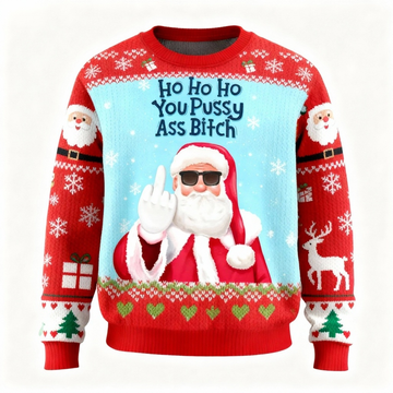 Jolly Santa Pattern Ugly Sweater - Unisex Christmas Party Essential