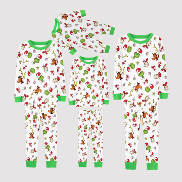 Merry Whatever Grinch Family Pajamas