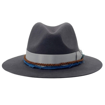 Gray Felt Hat – Layered Custom Hatband
