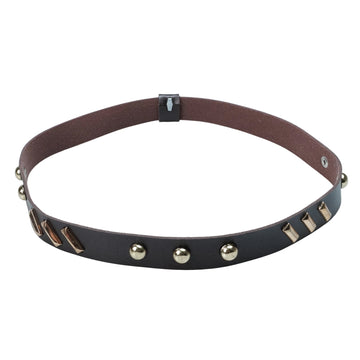 BLACK BROWN GOLD STUD HAT BAND