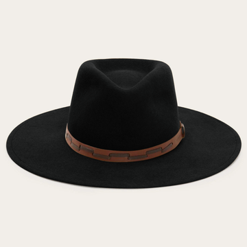 Elegant Flat Brim Felt Dress Hat