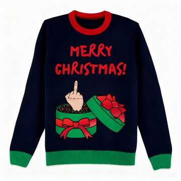 Festive & Fearless: Funny Present Pattern Print Christmas Jumper
