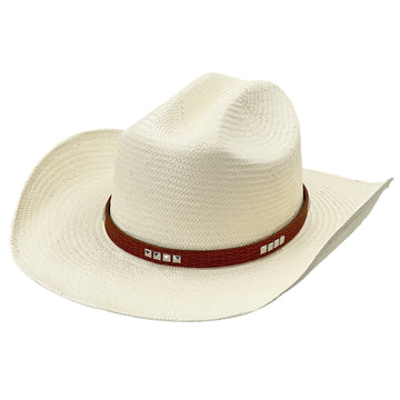 Straw Hat with Minimalist Metal Clasp