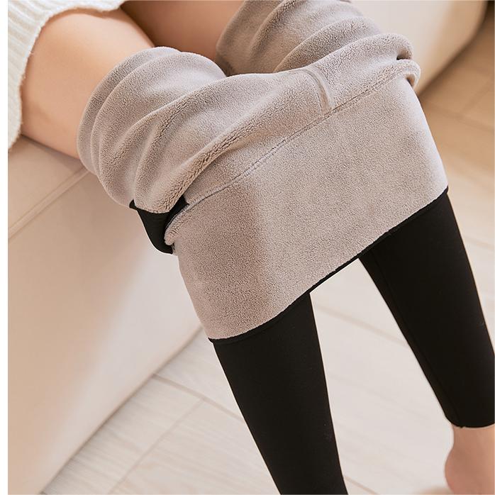 700g Thickened Lamb Cashmere High-Waisted Tummy Control Hip Lifting Fleece Leggings