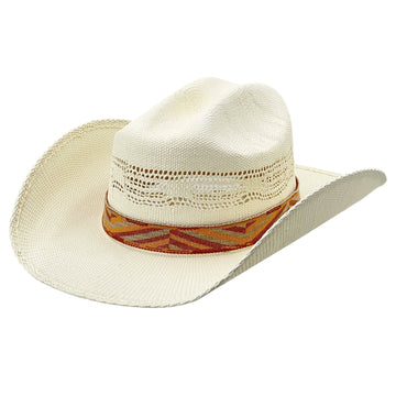 Modern Straw Hat – Soft Curve, Vibrant Band