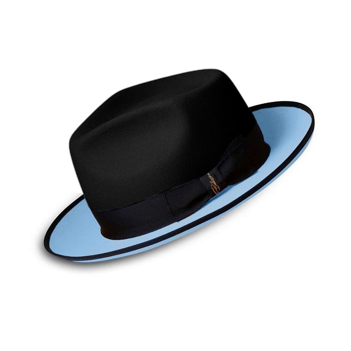 Urban Two Tone Fedora - Black Blue