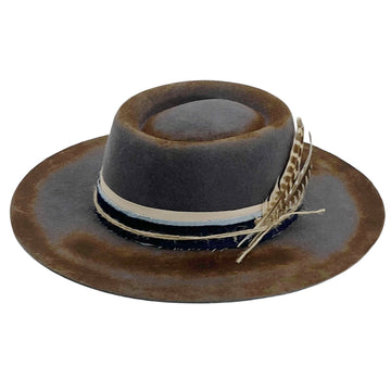 Night Sky Custom Flat-Brim Wool Felt Cowboy Hat