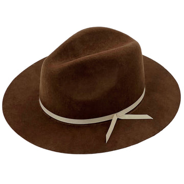 Brown Felt Fedora – Clean Lines, Ribbon Trim