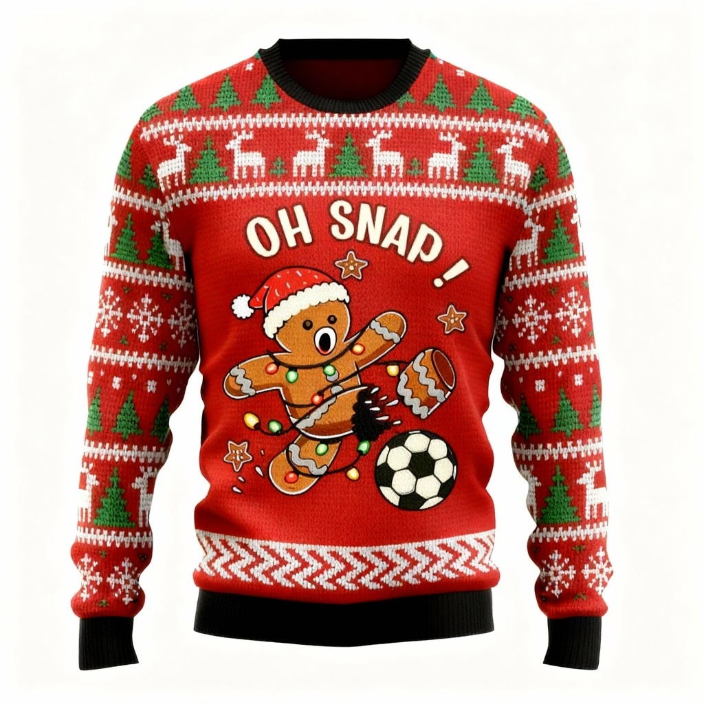Christmas Pattern Print Sweater - Ugly & Cozy Unisex Pullover