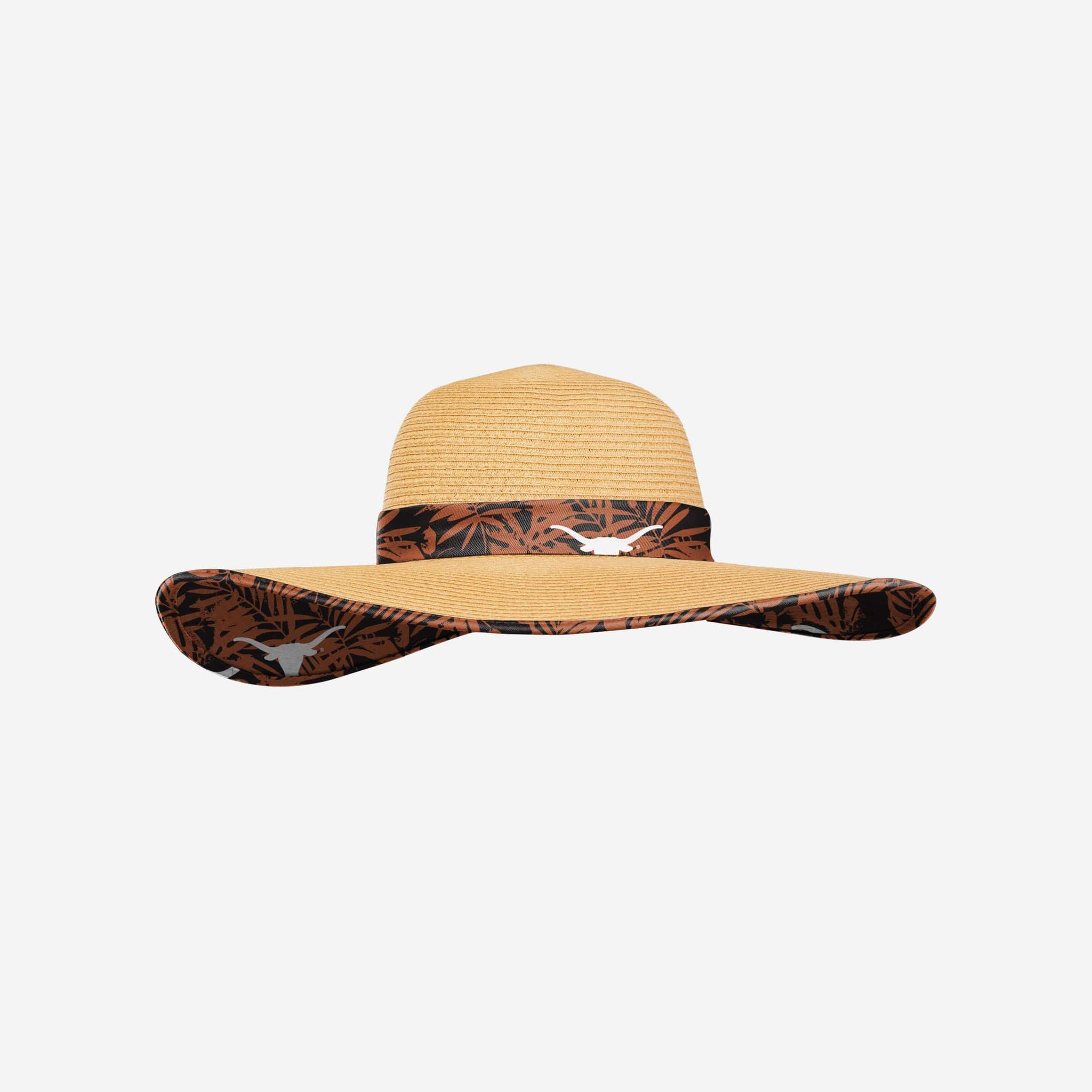 Texas Longhorns Womens Floral Straw Hat