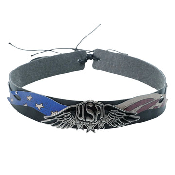 USA EAGLE LEATHER HAT BAND