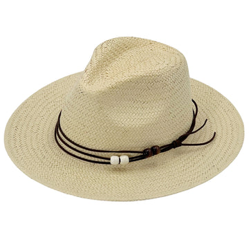 Warm Beige Straw – Minimalist Beaded Trim