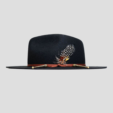 Classic Men's Felt Fedora Hat - Black