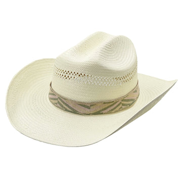 Curved-Brim Straw Hat – Custom Fabric Trim