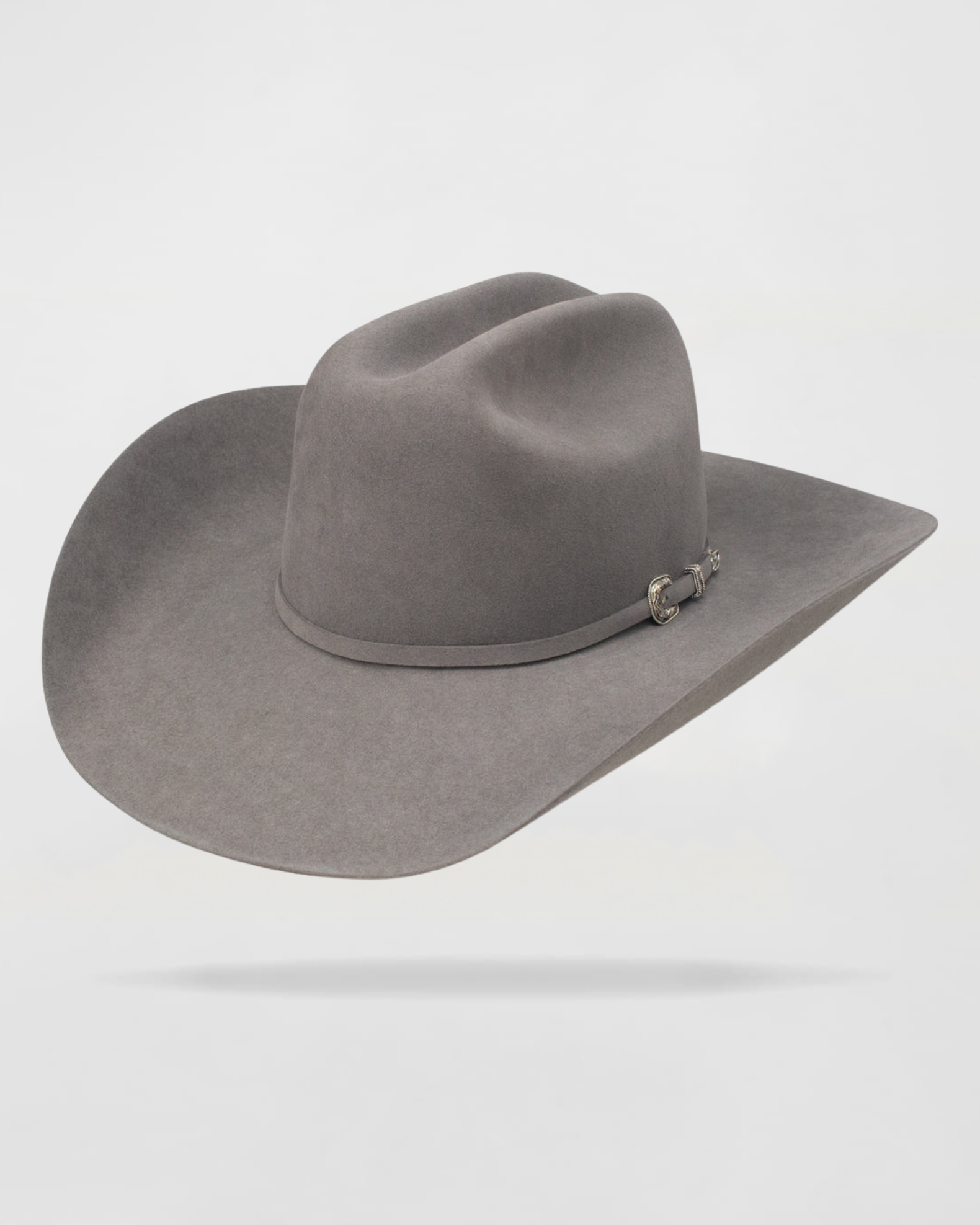 Rustic Rider Felt Cowboy Hat in Grey