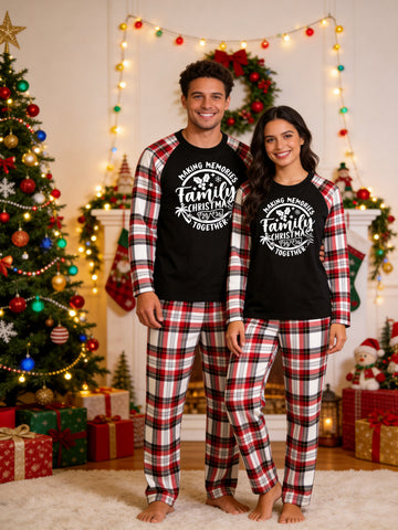 2026 Tropical Vacation Couple Christmas Tree Matching Couple Pajamas Holiday Set