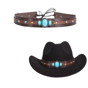 Sapphire Leather Hat Bands