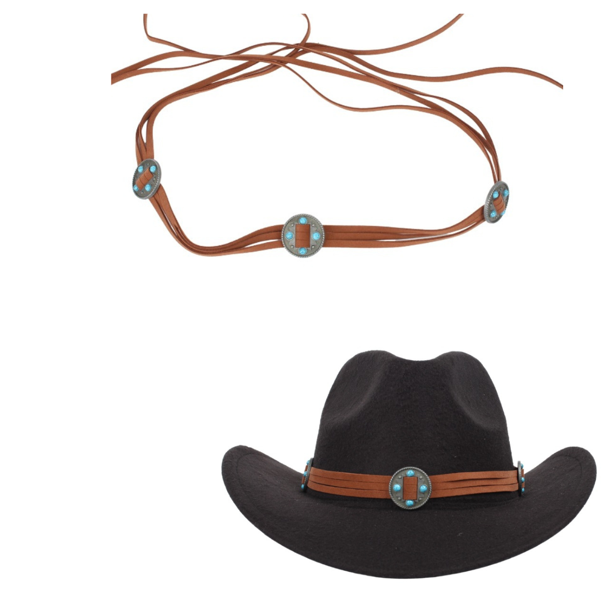 Turquoise Woven Hat Bands