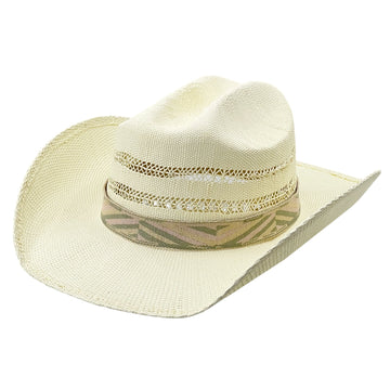 Chic Straw Hat – Off-White Base, Subtle Woven Accent