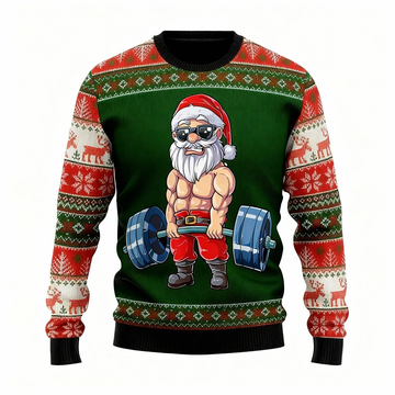 Funny Santa Claus Print - Festival of Holiday Prints Ugly Sweater