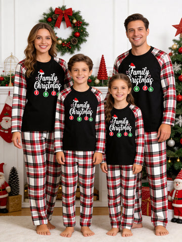 2026 Christmas Bauble Ornament Print Matching Family Christmas Pajamas Set