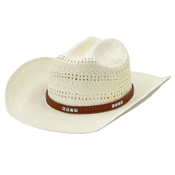 Beige Straw Hat – Openwork Crown