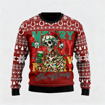 Funny Red Holiday Icon Sweater