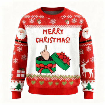 Christmas Present Pattern Ugly Sweater - Unisex Christmas Party Essential
