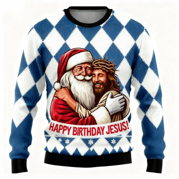 Ugly Christmas Sweater Party [2025] | Santa & Jesus Pattern Edition