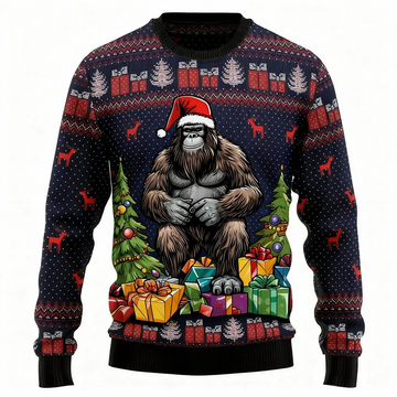 Animal & Gift Print - Holiday Iconography Ugly Sweater