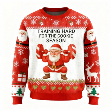 Jacked Santa Pattern Ugly Sweater - Unisex Christmas Party Essential