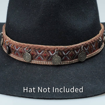 BRAIDED VINTAGE METAL HAT BAND