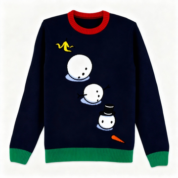 Festive & Fearless: Funny Snowman Print Christmas Jumper