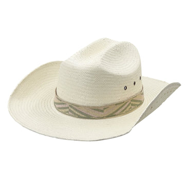 Curved-Brim Straw Hat – Ventilated Crown