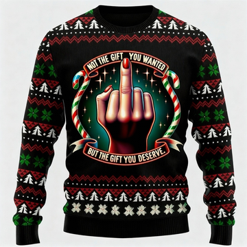 Funny Pattern Print - Classic Holiday Motif Ugly Sweater