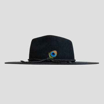 Classic Men's Felt Fedora Hat - Black