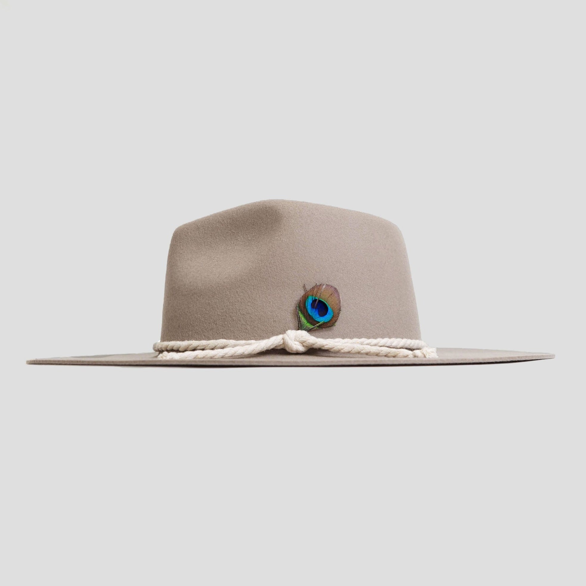 Classic Men's Felt Fedora Hat  - Taupe