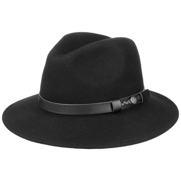 Old-World Wool Felt Traveller Fedora Hat